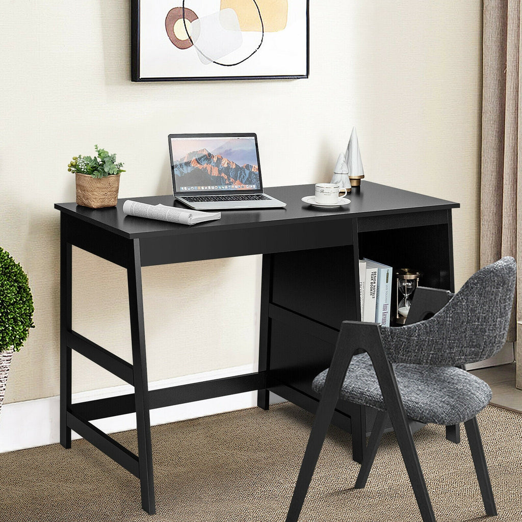 47.5 Inch Modern Home Computer Desk with 2 Storage Drawers