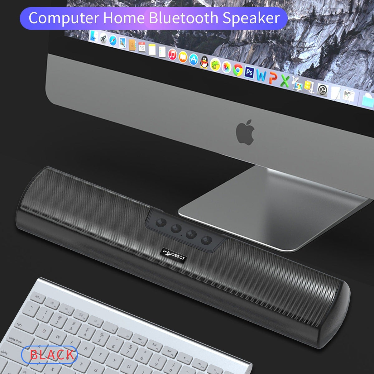 Q2 Bluetooth 5.0 Bluetooth speaker with 10W power and built-in 2200mAh battery long strip speaker
