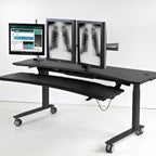 FLEXO Straight - Dual Surface 2 Leg Sit-Stand Workstation