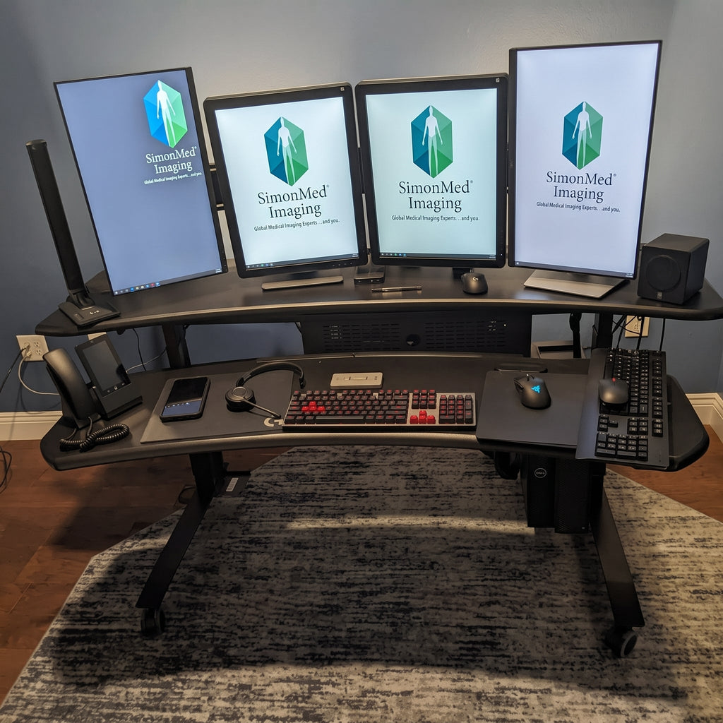 FLEXO Straight - Dual Surface 2 Leg Sit-Stand Workstation