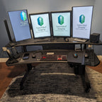 FLEXO Straight - Dual Surface 2 Leg Sit-Stand Workstation