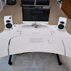 FLEXO Wrap - Dual Surface 2 Leg Sit-Stand Workstation: 74X48
