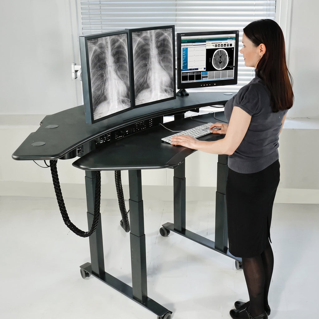 ProPlus - Dual Surface 4 Leg Sit-Stand Corner Workstation: 88x47