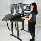 ProPlus - Dual Surface 4 Leg Sit-Stand Corner Workstation: 88x47