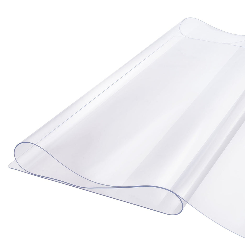 Plastic Table Cover, 42 x 96 Inch 1.5 mm Thick Clear Table Protector, Rectangle PVC Desk Mat, Waterproof & Easy Cleaning Desk Pad Tablecloth, for Office Dresser Dining Room Table Night Stand