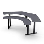 Pro SuperPlus - XL Dual Surface 4 Leg Sit-Stand Corner Workstation: 108x58