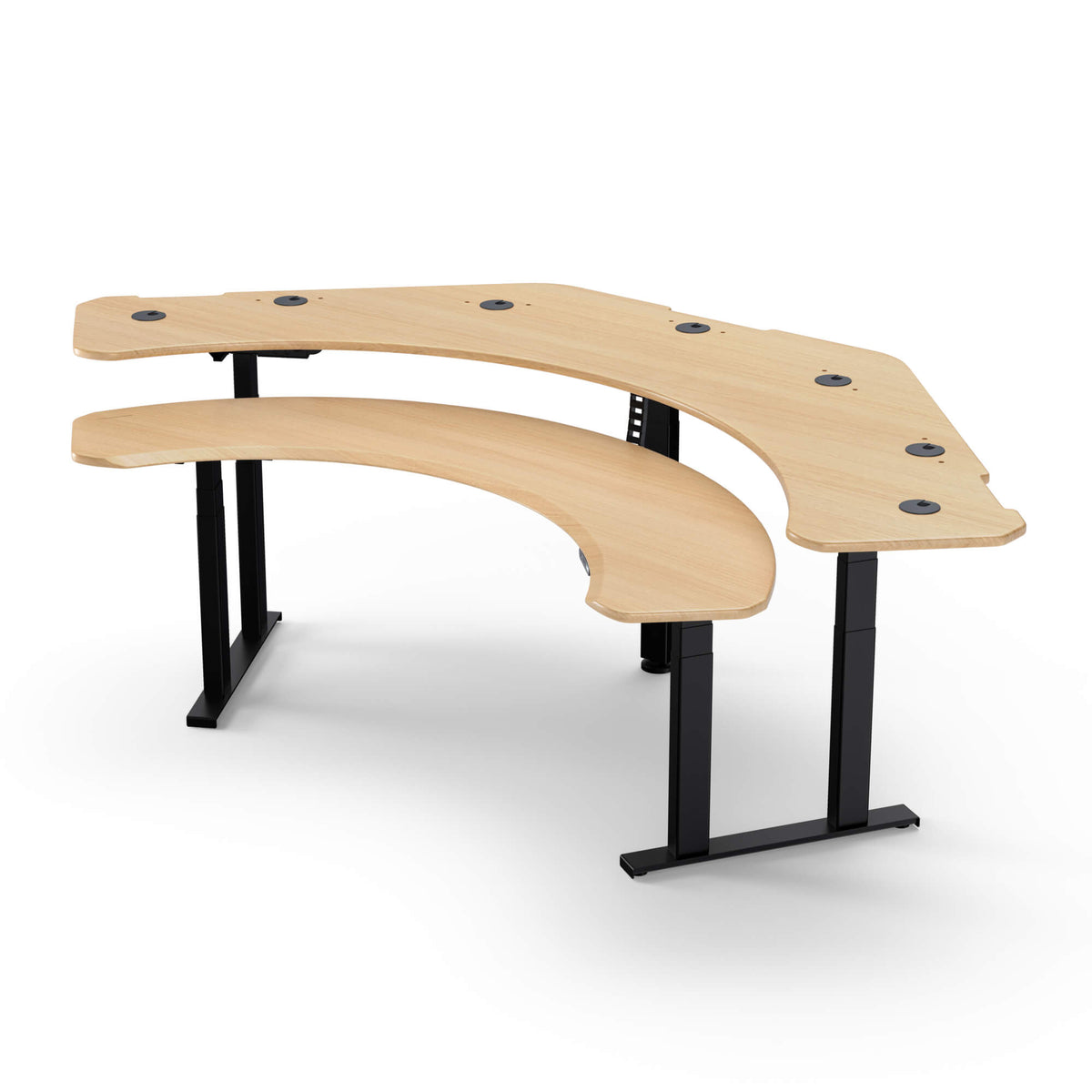 Pro SuperPlus - XL Dual Surface 4 Leg Sit-Stand Corner Workstation: 108x58