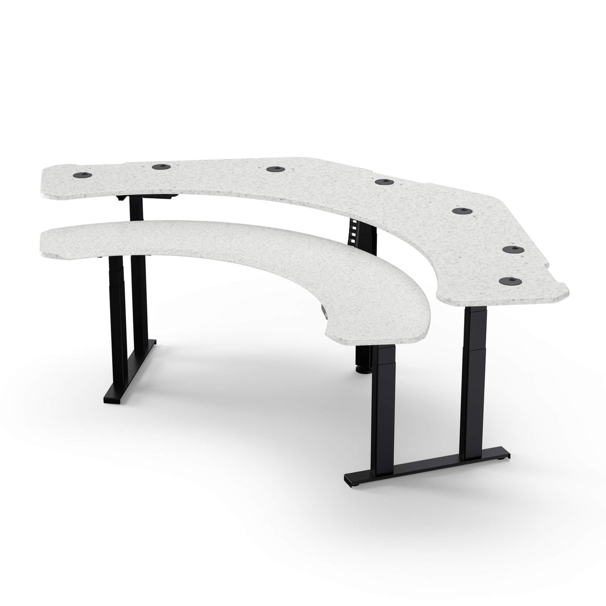 Pro SuperPlus - XL Dual Surface 4 Leg Sit-Stand Corner Workstation: 108x58