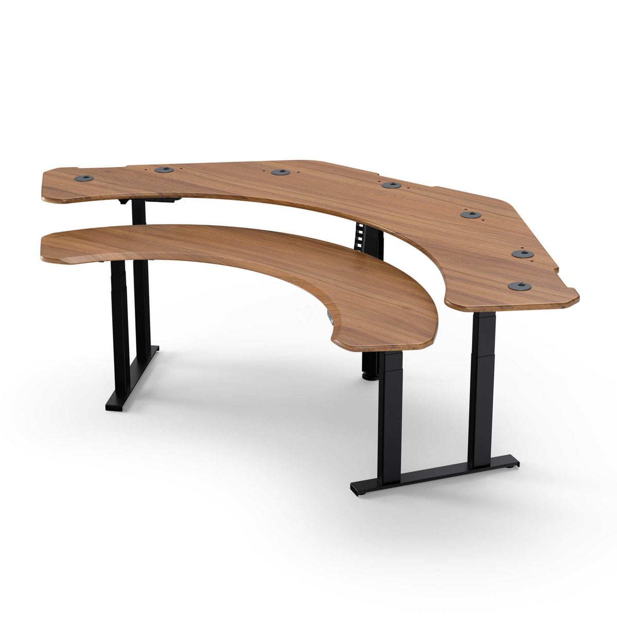 Pro SuperPlus - XL Dual Surface 4 Leg Sit-Stand Corner Workstation: 108x58