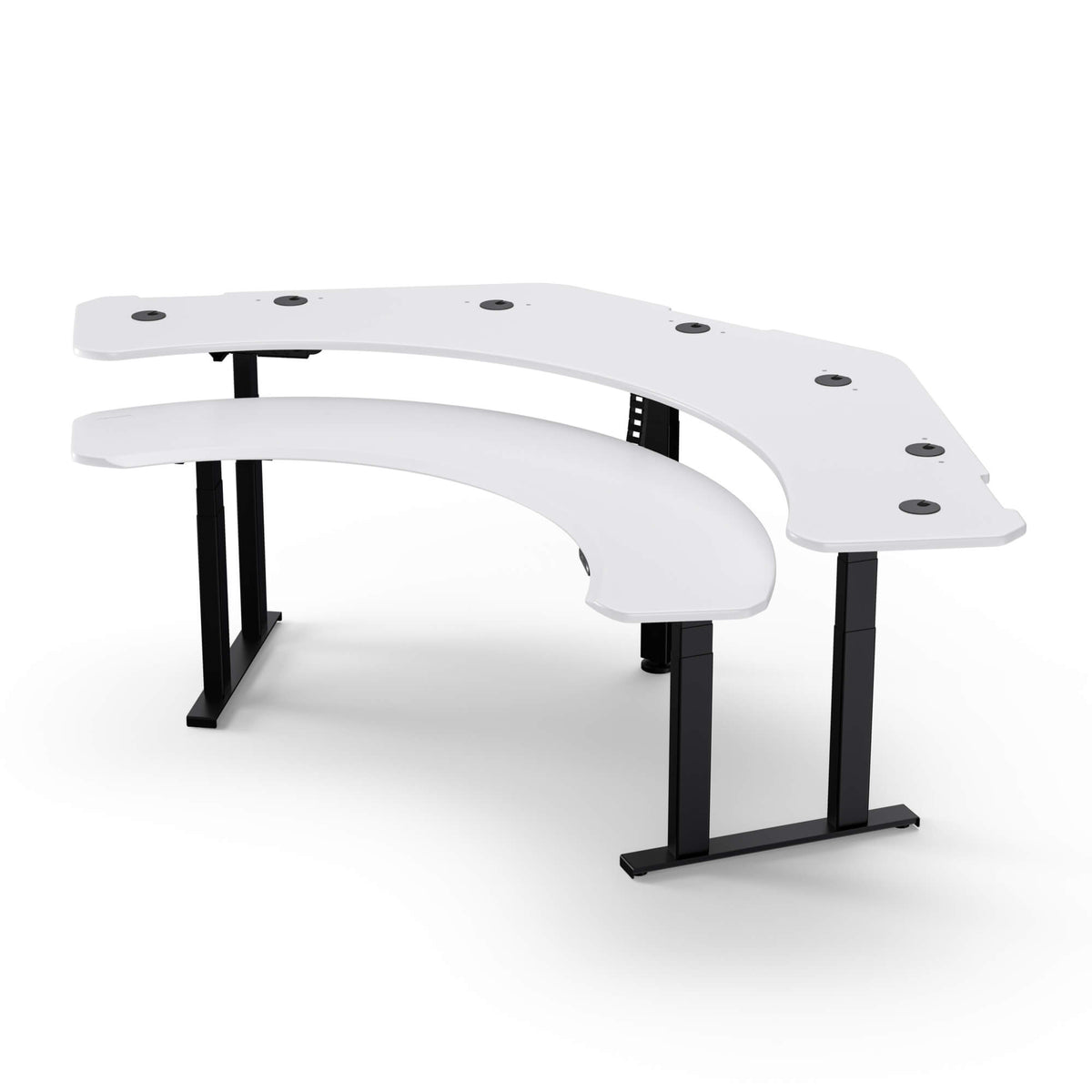 Pro SuperPlus - XL Dual Surface 4 Leg Sit-Stand Corner Workstation: 108x58