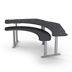 Pro SuperPlus - XL Dual Surface 4 Leg Sit-Stand Corner Workstation: 108x58