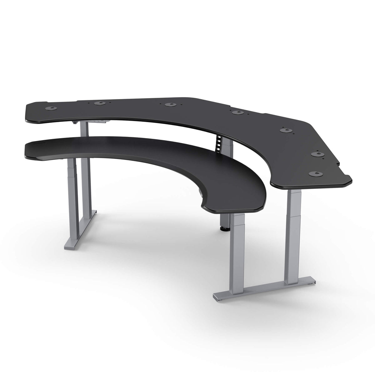 Pro SuperPlus - XL Dual Surface 4 Leg Sit-Stand Corner Workstation: 108x58