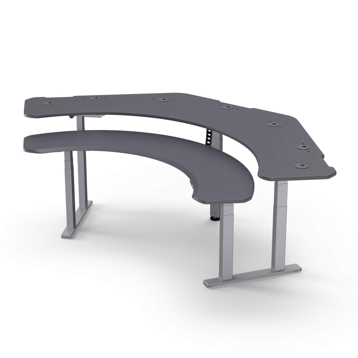 Pro SuperPlus - XL Dual Surface 4 Leg Sit-Stand Corner Workstation: 108x58