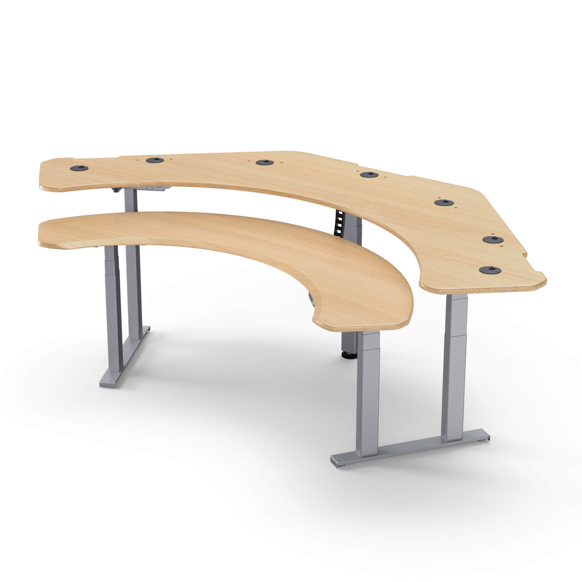 Pro SuperPlus - XL Dual Surface 4 Leg Sit-Stand Corner Workstation: 108x58