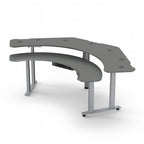 Pro SuperPlus - XL Dual Surface 4 Leg Sit-Stand Corner Workstation: 108x58