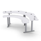 Pro SuperPlus - XL Dual Surface 4 Leg Sit-Stand Corner Workstation: 108x58