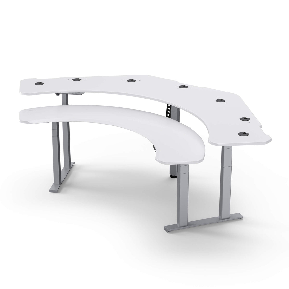 Pro SuperPlus - XL Dual Surface 4 Leg Sit-Stand Corner Workstation: 108x58
