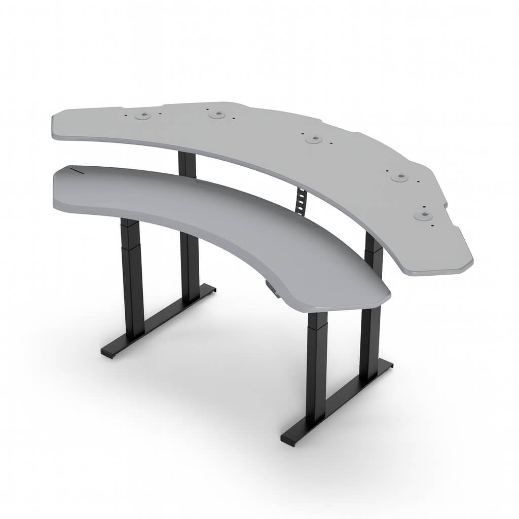 ProPlus - Dual Surface 4 Leg Sit-Stand Corner Workstation: 88x47