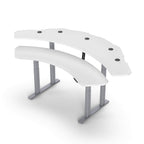 ProPlus - Dual Surface 4 Leg Sit-Stand Corner Workstation: 88x47