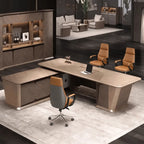 Cognac · Executive Desk w/ Mobile Storage
