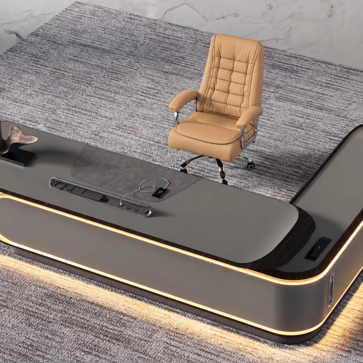 Echelon · Luxury L-Shaped Executive Desk