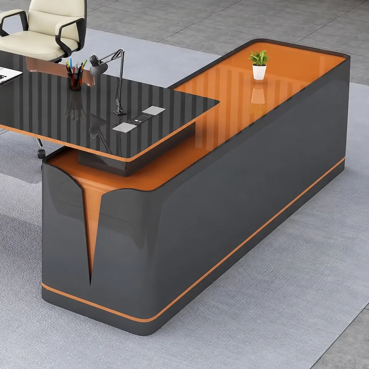 Euler · Modern L-Shaped Executive Desk