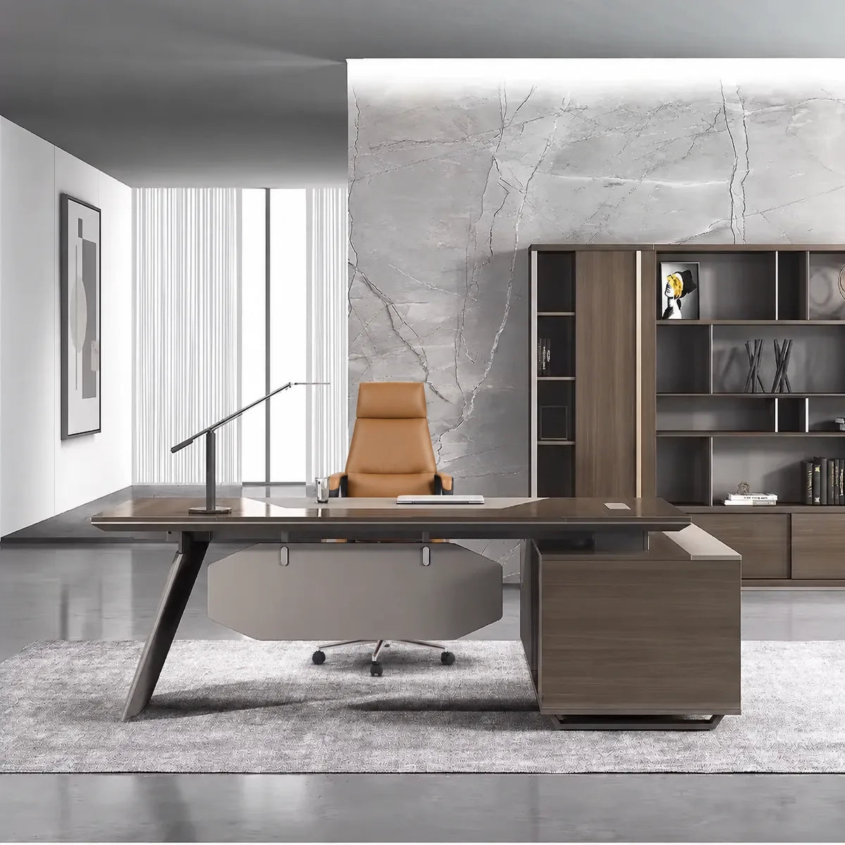 Flynn · Modern L-Shaped Executive Desk
