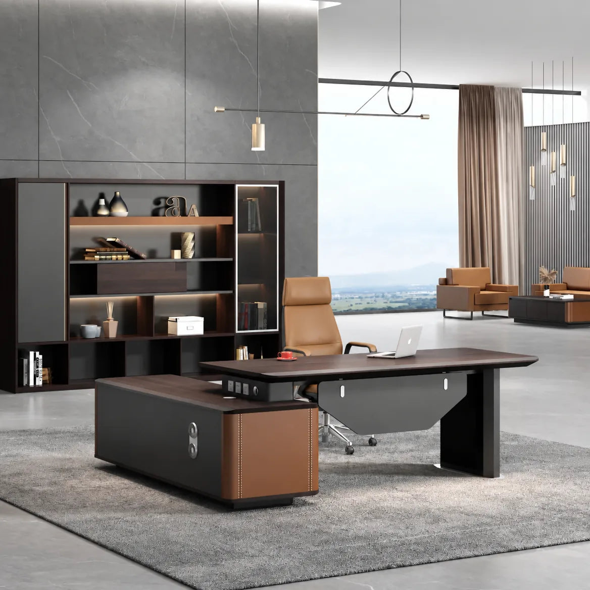 Kitley · Modern L-Shaped Executive Desk