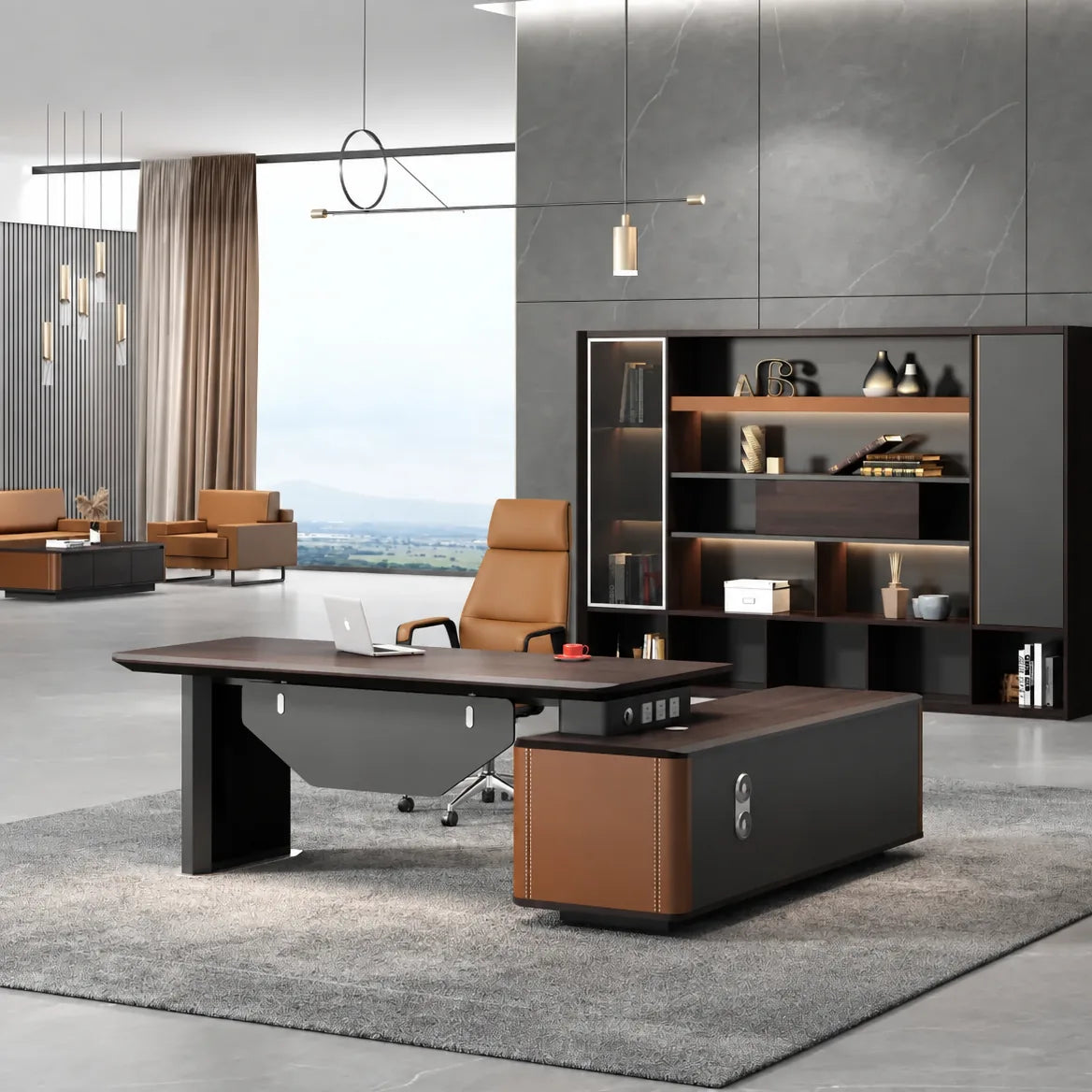 Kitley · Modern L-Shaped Executive Desk