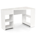 48 Inches L Shaped Corner Executive Computer Desk with Drawer-White