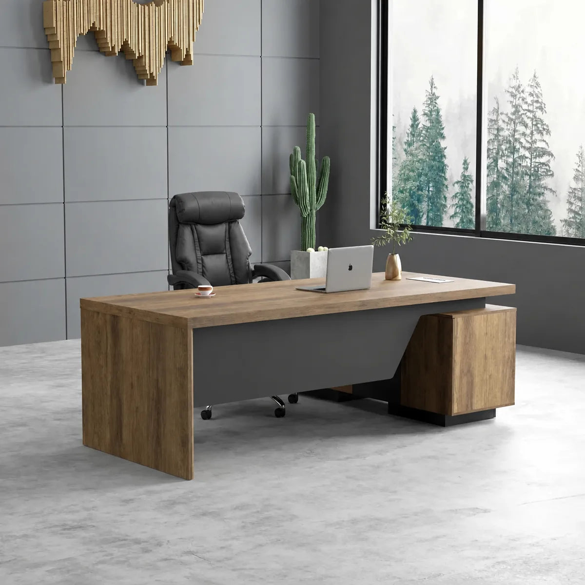 Pascal · L-Shaped Executive Desk