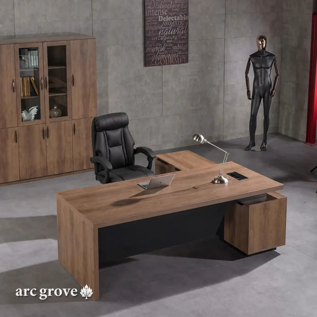 Pascal · L-Shaped Executive Desk