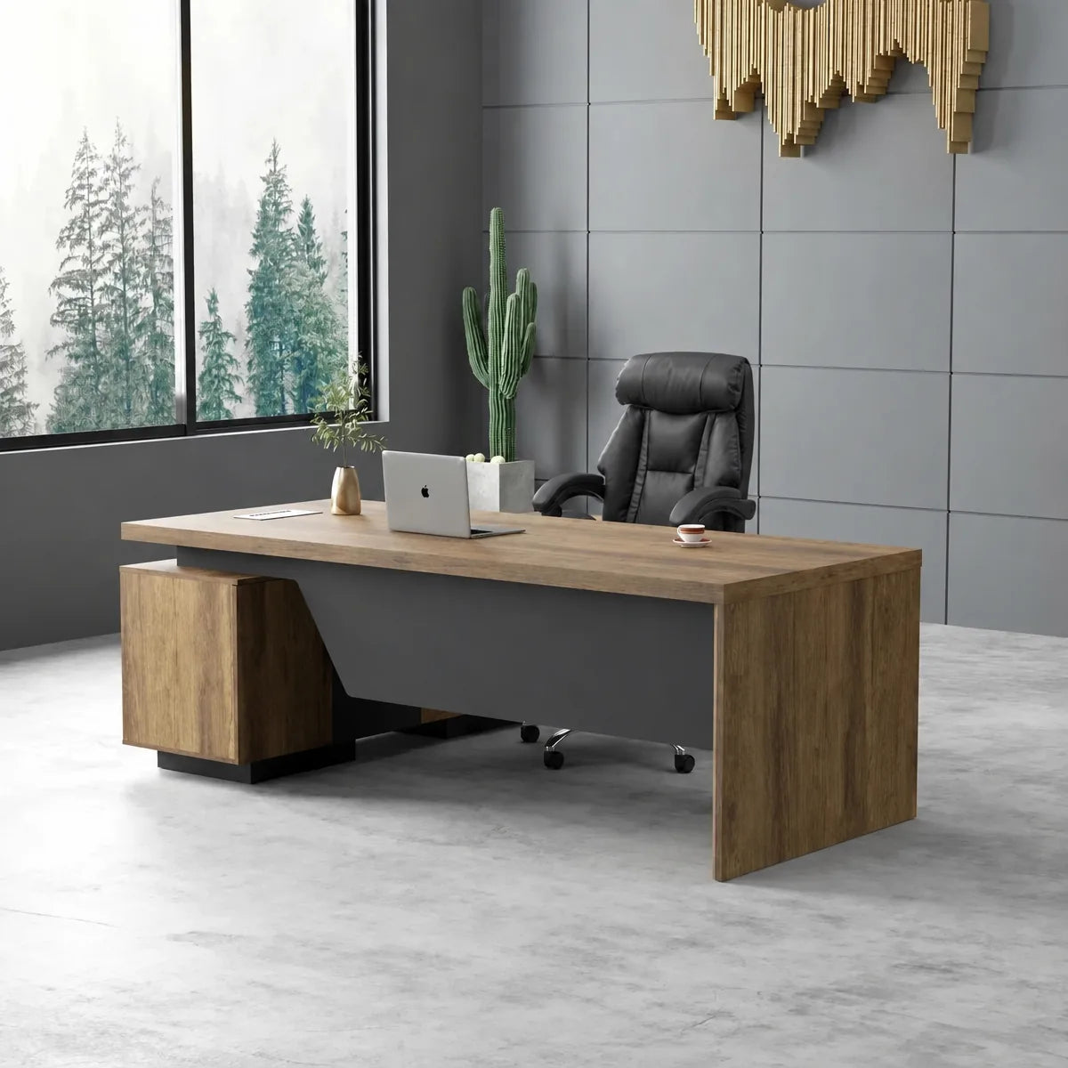 Pascal · L-Shaped Executive Desk